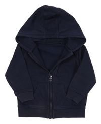 Tmavomodrá prepínaci mikina s kapucňou George