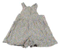 Barevný kytičkovaný letní plátěný overal s citróny Jojo Maman Bébé