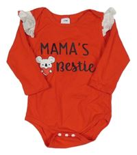 Červené body s nápisem a koalou 