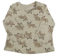 Béžové triko s leopardy Matalan