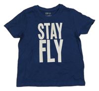 Tmavomodré tričko s nápisom Lupilu