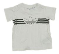 Bílé tričko s logem Adidas 