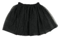 Čierna trblietavá tylová sukňa H&M