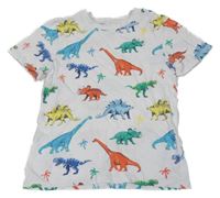 Biele tričko s dinosaurami C&A