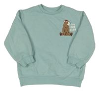 Svetlomodrá oversize mikina s medvedíkom M&S