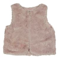 Svetloružová kožušinová podšitá vesta H&M