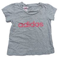 Sivé melírované tričko Adidas