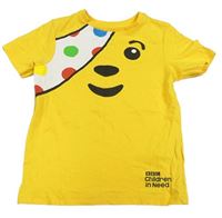 Žlté tričko s medvídkem Pudsey George