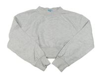 Svetlosivá melírovaná crop mikina PRIMARK