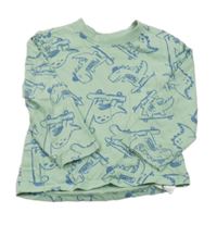 Svetlozelené tričko s dinosaurami Ergee