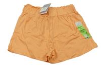 Nové - oranžové paper bag kraťasy PRIMARK