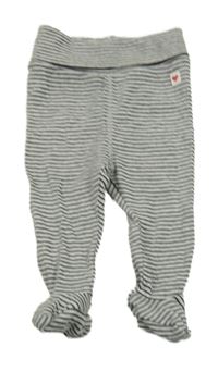 Šedo-černé pruhované polodupky so srdiečkom H&M