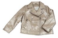 Pudrový koženkový jarný krivák s golierikom PRIMARK