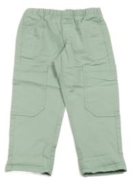 Světleolivovécargo plátenné nohavice St. Bernard