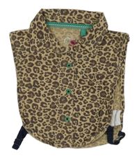 Béžovo-tmavohnědá vzorovaná vsadka Quapi