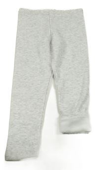 Svetlosivé melírované teplákové zateplené legíny F&F