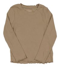 Svetlohnedé rebrované tričko PRIMARK