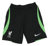 Černo-křiklavě zelené vzorované funkční fotbalové kraťasy L.F.C. Nike
