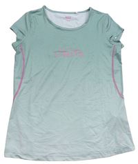 Zeleno-biele športové tričko s nápisom Yigga