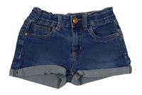 Modré teplákové rifľové kraťasy Denim Co.