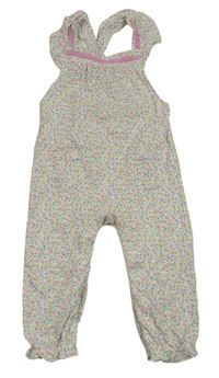 Bílé květované lehké laclové tepláky M&Co.