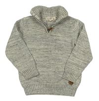 Sivý melírovaný sveter H&M