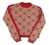 Staroružový vzorovaný crop sveter zn. River Island