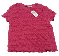Fuchsiové kockované tričko Matalan
