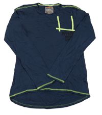 Tmavomodré tričko s potlačou a nápisom Vingino