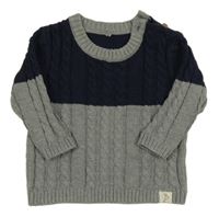 Tmavomodro-sivý sveter George