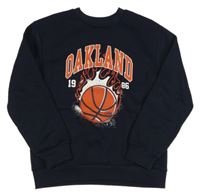 Tmavomodrá mikina s basketbalovým loptou Dunnes