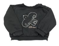 Čierna mikina s vtáčikom M&S