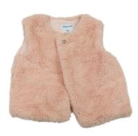 Ružová chlpatá podšitá vesta Mayoral