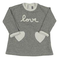 Sivo-strieborné pruhované teplákové šaty s nápisom Losan