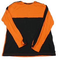 Cihlovo-černé triko C&A