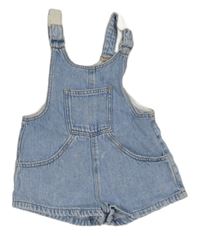 Světlemodré riflové laclové kraťasy Zara