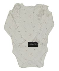 Nové - Bílé perforované květované body s volánky Dunnes