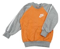 Oranžovo-šedá mikina Nike