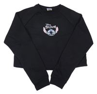 Čierna ľahká crop mikina so Stitchem George