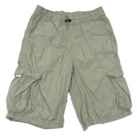 Khaki šusťákové cargo kraťasy H&M