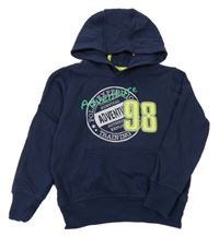 Tmavomodrá mikina s nápisom a kapucňou Pepperts