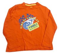Oranžové tričko s potlačou Lupilu