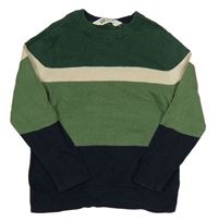 Zeleno-čierny ľahký sveter H&M