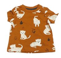 Hnědé tričko s leopardy C&A