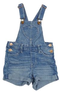 Modré riflové laclové kraťasy s kapsou H&M