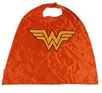 Kostým - červeno-žlutý saténový plášť s potlačou