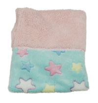 Růžovo-světlemodrý plyšový nákrčník 