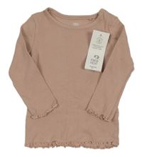 Nové - pudrové žebrované triko F&F