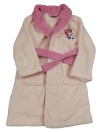 Světlerůžový chlupatý župan s Minnie Disney