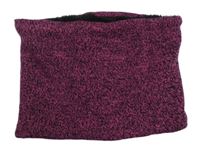 Růžovo-černý melírovaný zateplený nákrčník 